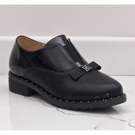 Sorte slip-on sko med X528 nitter 1