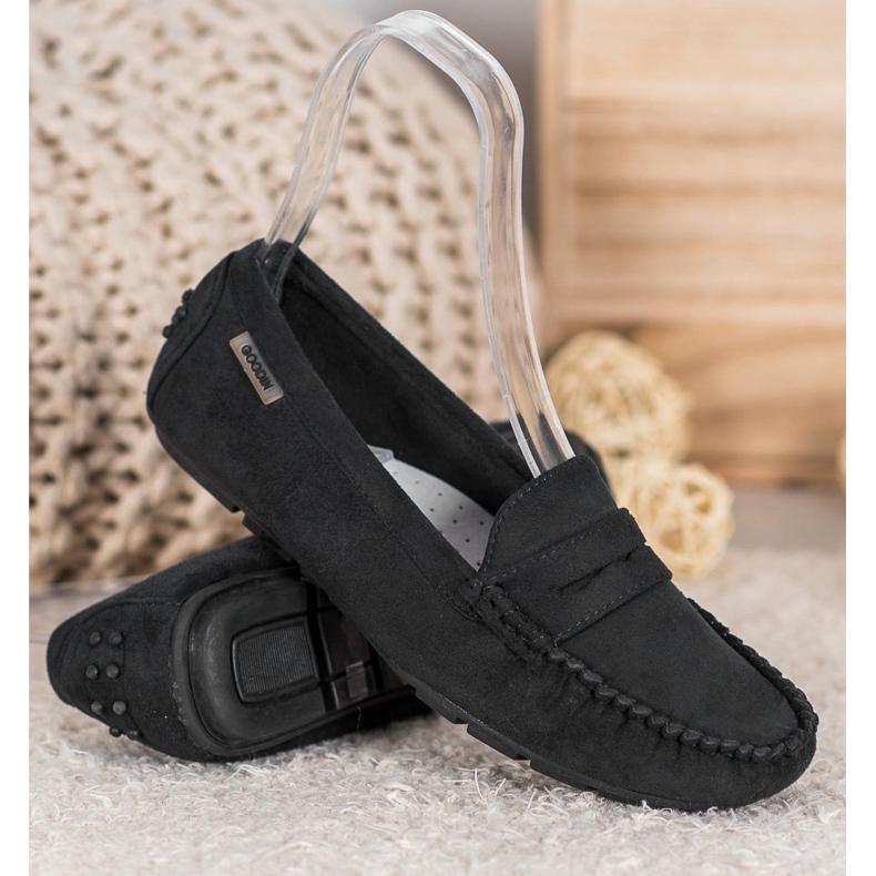 Goodin Klassiske tekstil loafers sort 1