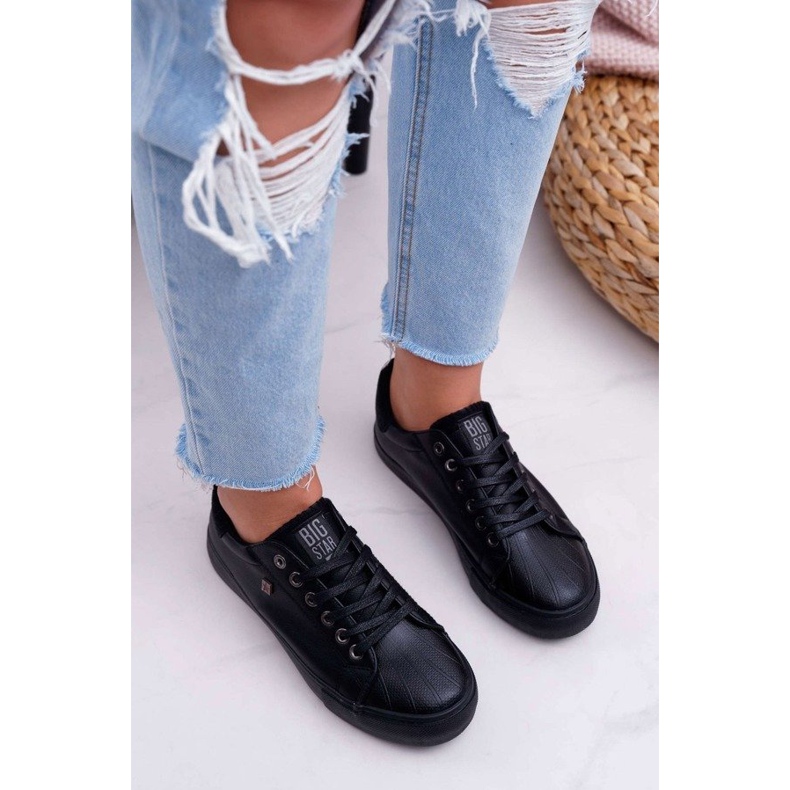 Sort kvinders sneakers Big Star BB274032 1
