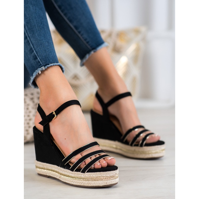 Small Swan Sandaler i ruskind sort 2