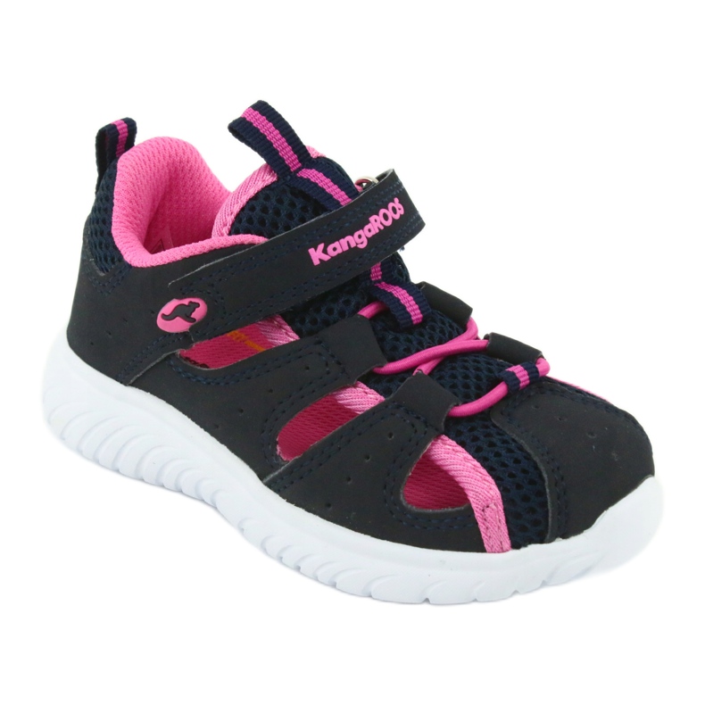Velcrosandaler KangaRoos 02058 dk navy marineblå lyserød 1
