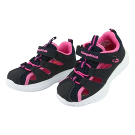 Velcrosandaler KangaRoos 02058 dk navy marineblå lyserød 3