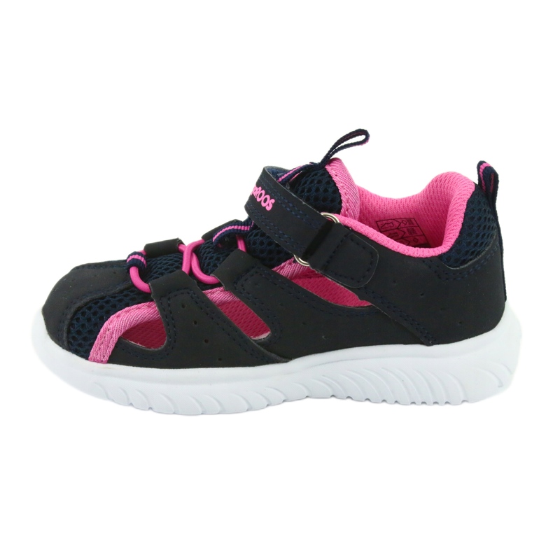 Velcrosandaler KangaRoos 02058 dk navy marineblå lyserød 2