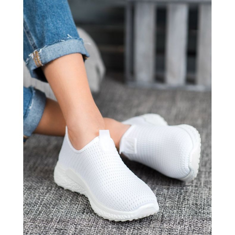SHELOVET Openwork Slipons hvid 1