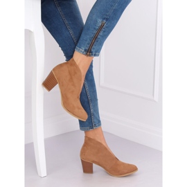Overgangsstøvler med slids kamel NS128P Camel brun 2