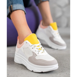 SHELOVET Casual Eco Leather Sneakers hvid flerfarvet 1