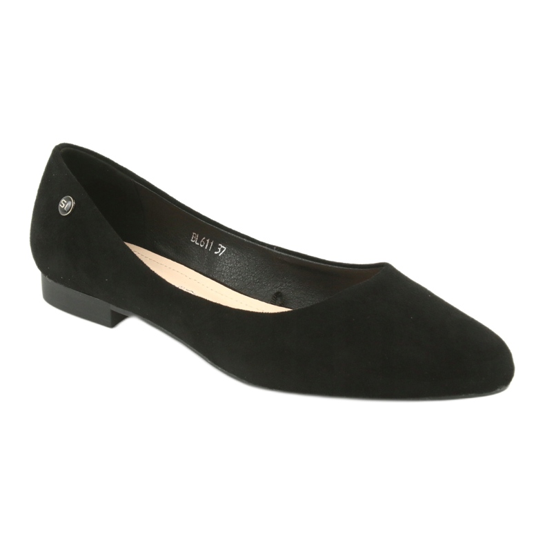 Sort ruskind ballerina Sergio Leone BL611 1