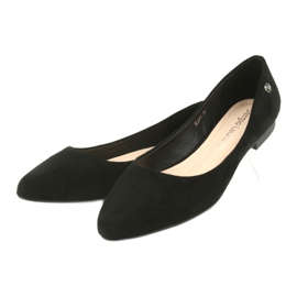 Sort ruskind ballerina Sergio Leone BL611 3