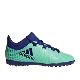 Adidas X Tango 17.3 Tf Jr CP9027 fodboldstøvler blå flerfarvet 2