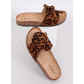 Cork tøfler leopard print CK115P Leopard brun 2
