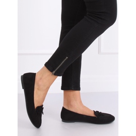 Sorte kvinders loafers 9F127 Sort 2
