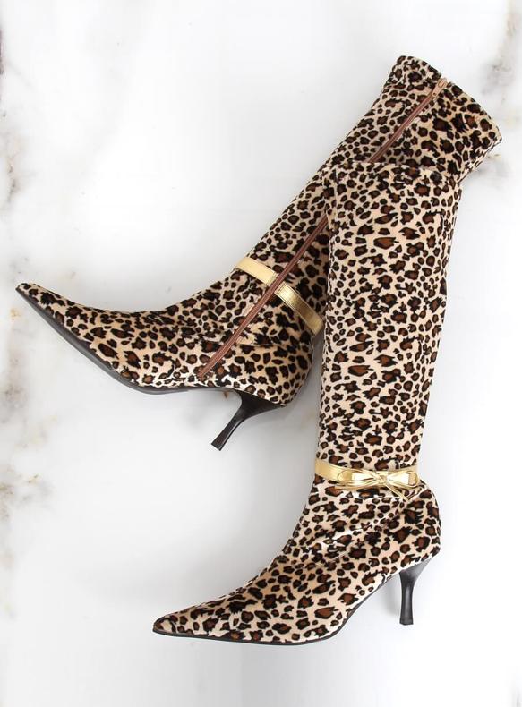 Leopard støvler B36025-L02 panter brun 1