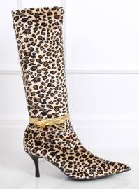 Leopard støvler B36025-L02 panter brun 2
