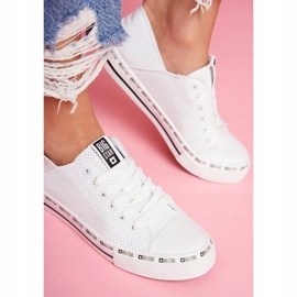 Hvide damesko, openwork sneakers Big Star FF274024 1