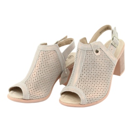 Åbne sandaler beige / guld Filippo DS757 gylden 3