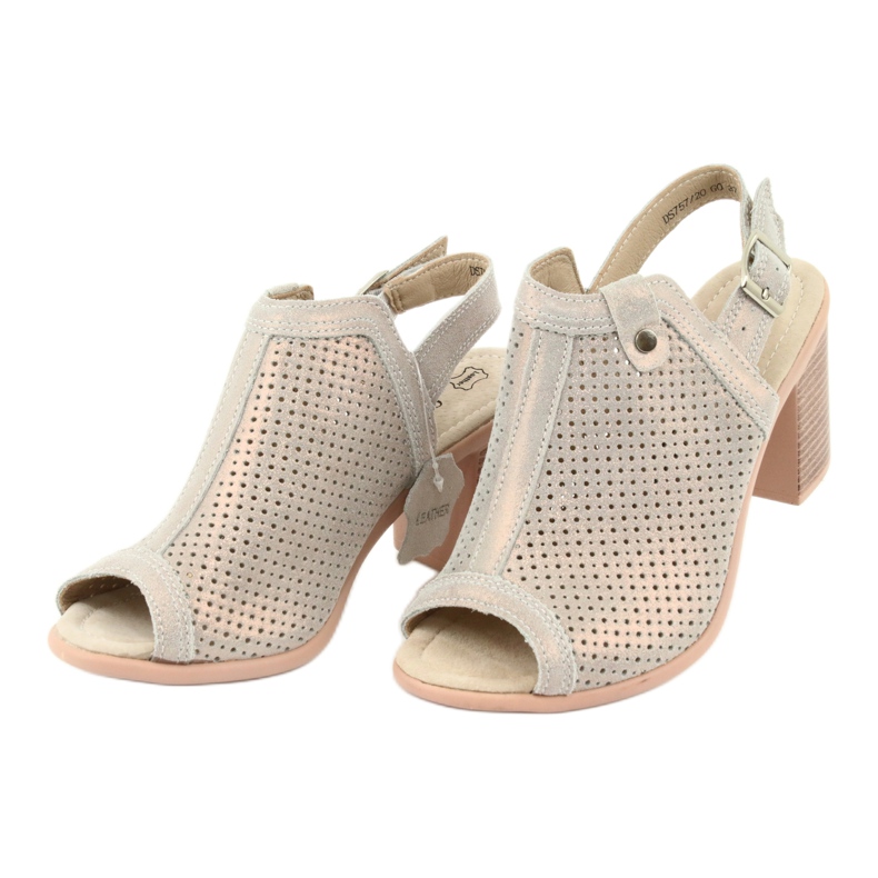 Åbne sandaler beige / guld Filippo DS757 gylden 3