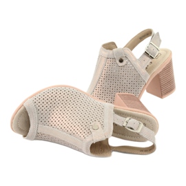 Åbne sandaler beige / guld Filippo DS757 gylden 5