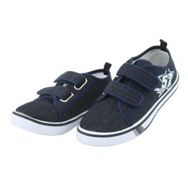 Velcro sneakers Atletico jeans marineblå 3