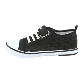 Sneakers med læderindsats Atletico BSM029 sort 2