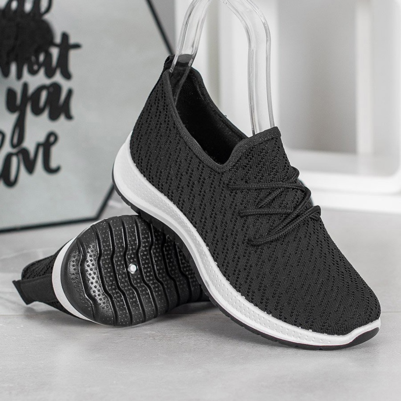 SHELOVET Sort openwork sportssko 1