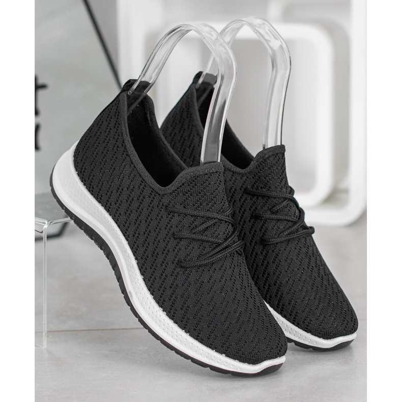 SHELOVET Sort openwork sportssko 2