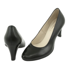 Gregors 465 business pumps i sort læder 4