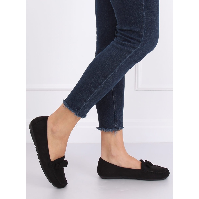 Sorte ruskind loafers 9F150 Sort 1
