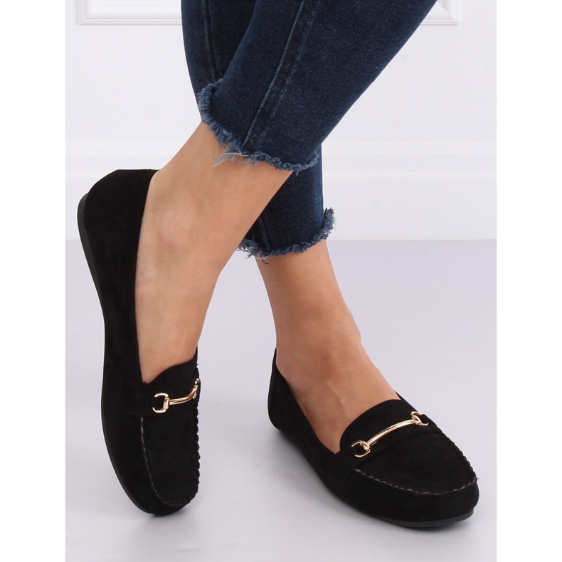 Sorte kvinders loafers 99-01A Sort 1
