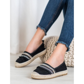 RTX WALK Komfortabel Espadrilles med ornamenter sort 2