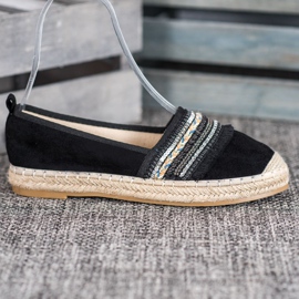 RTX WALK Komfortabel Espadrilles med ornamenter sort 1