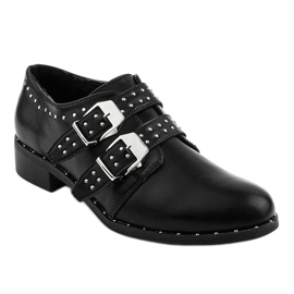 Sorte brogues med studs på NC168 blokken 1