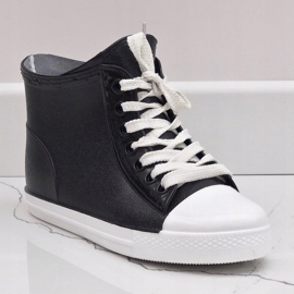 Sort galoshes snøre sneakers SD527-1 2