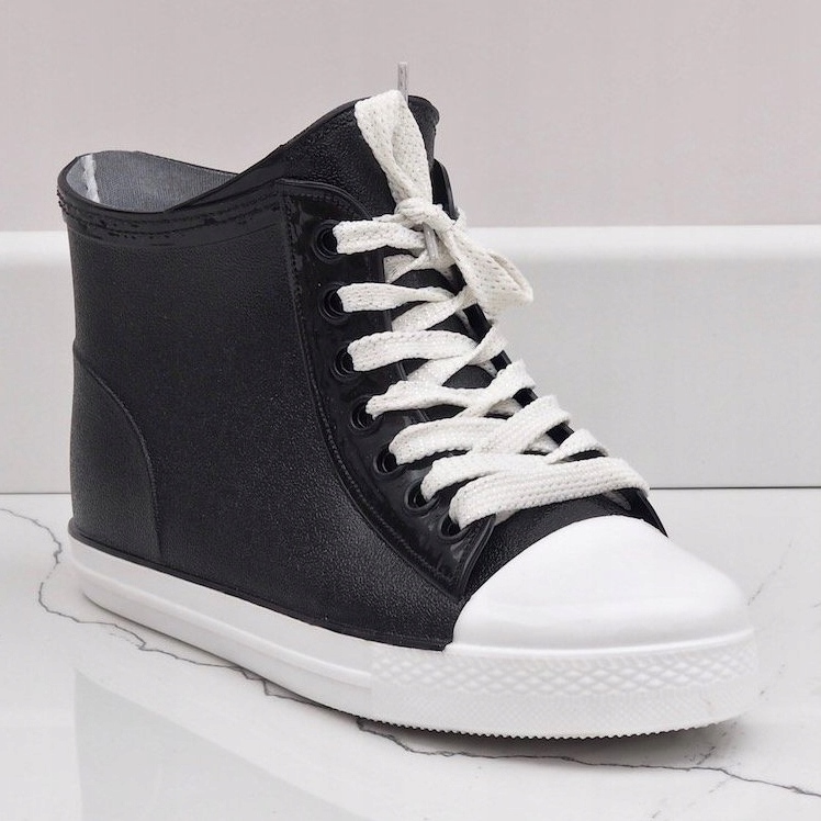 Sort galoshes snøre sneakers SD527-1 2