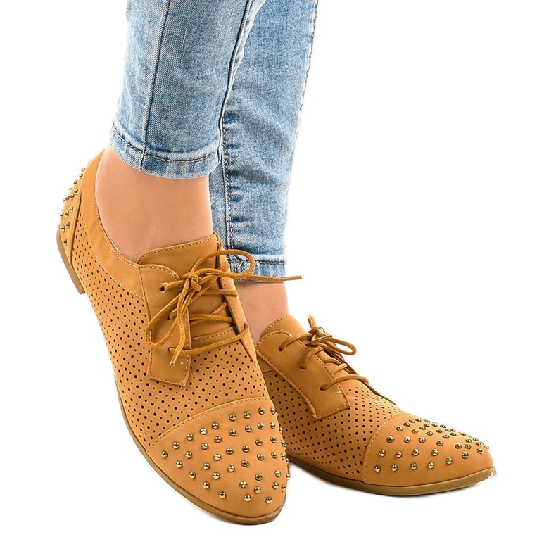 Brune åbent sko med studs MJ1125 2
