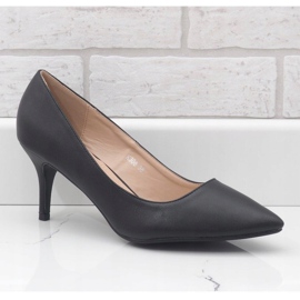 Sorte lave pumps på en K308 hæl 1