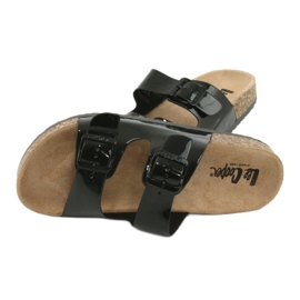 Lakeret anatomisk sort Lee Cooper 1043 hjemmesko 4
