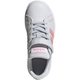 Adidas Grand Court C Jr EG6737 sko hvid lyserød 1