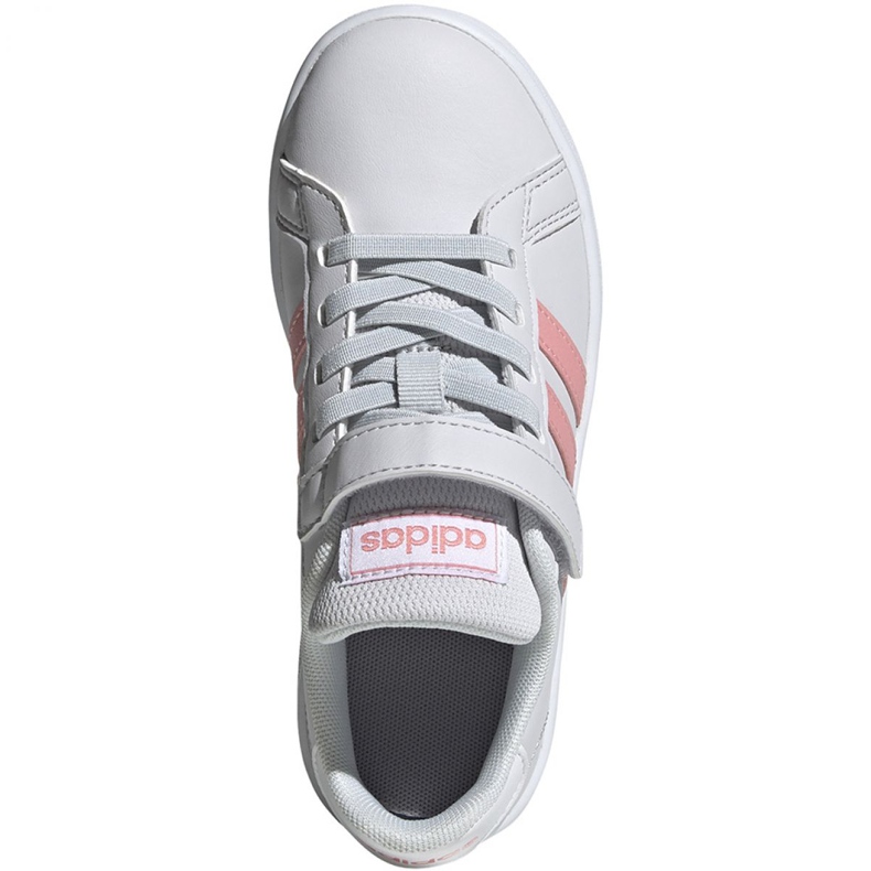 Adidas Grand Court C Jr EG6737 sko hvid lyserød 1