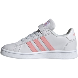 Adidas Grand Court C Jr EG6737 sko hvid lyserød 2