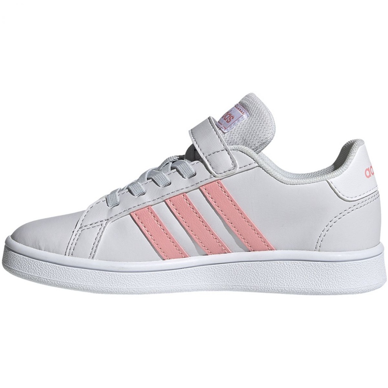 Adidas Grand Court C Jr EG6737 sko hvid lyserød 2