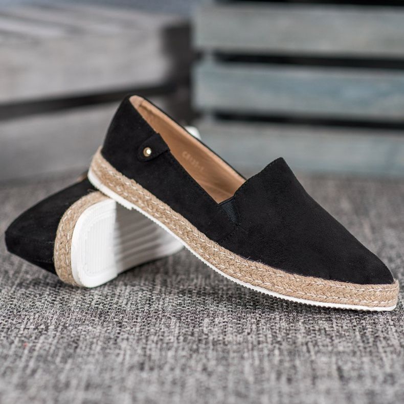 SHELOVET Klassiske sorte espadriller 1