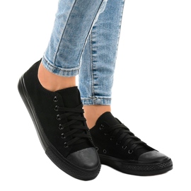 Klassiske kvinders sorte sneakers WQ801 1