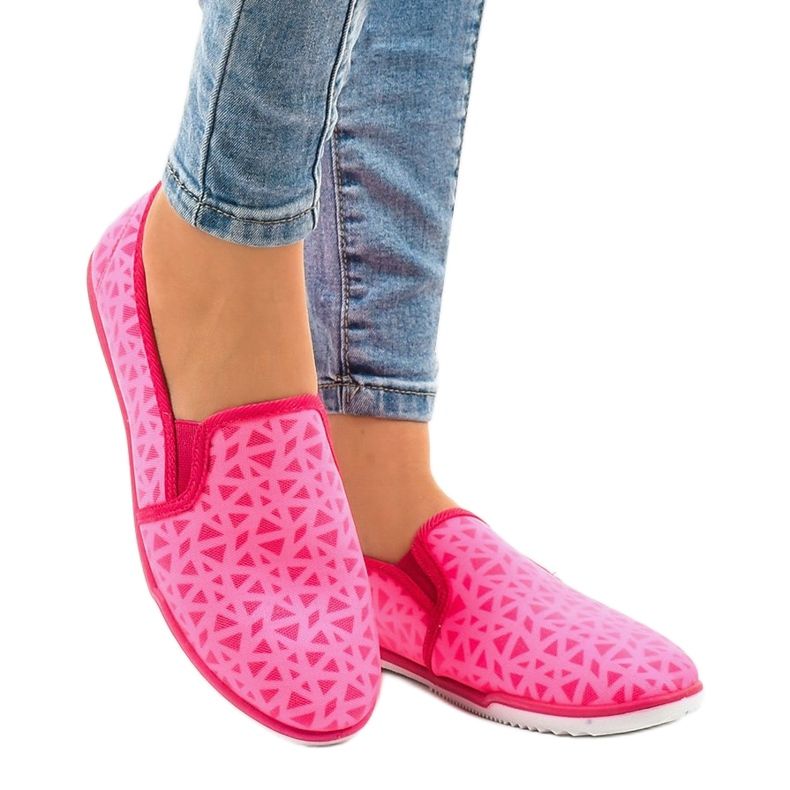 Lyserøde HB-5 Lycra Slip-On sneakers 1