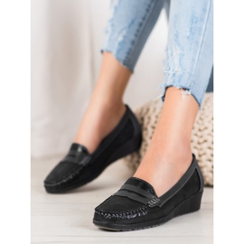 Comer Stilfulde loafers på platformen sort 2