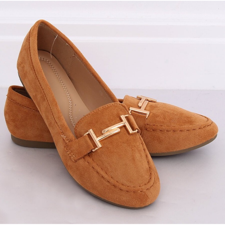 Kvinders loafers camel 99-13A Camel brun 2