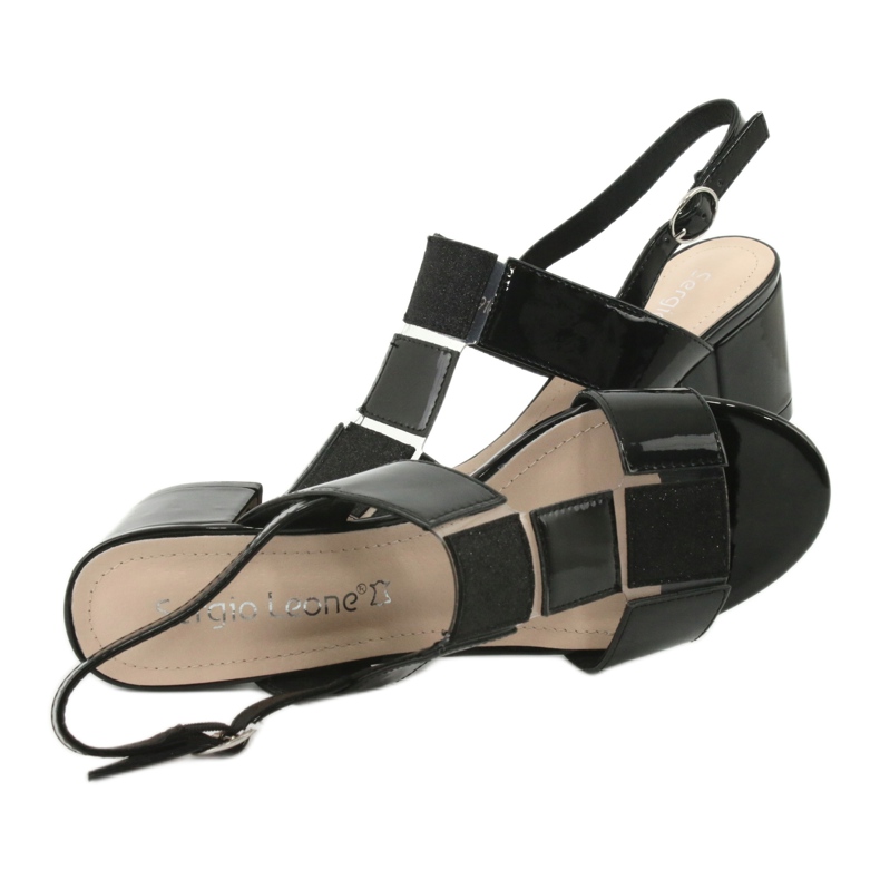 Lavhælede sandaler Sergio Leone SK910 sort 7