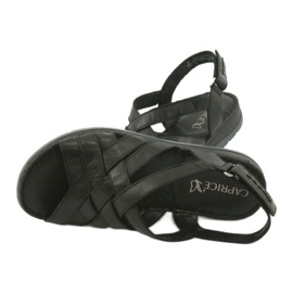 Comfort læder sandaler Caprice 28152 sort 5