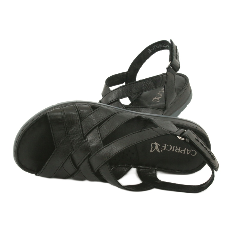 Comfort læder sandaler Caprice 28152 sort 5