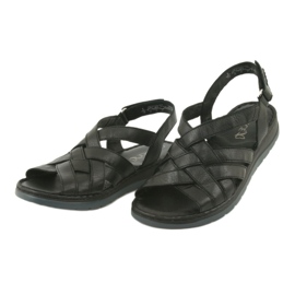 Comfort læder sandaler Caprice 28152 sort 3