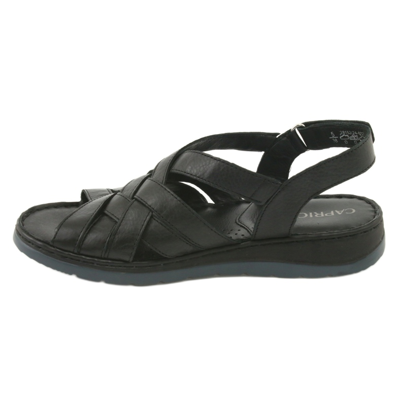 Comfort læder sandaler Caprice 28152 sort 2